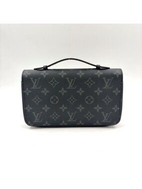 Louis Vuitton Zippy XL Monogram Eclipse Leather Black Zip Around Wallet